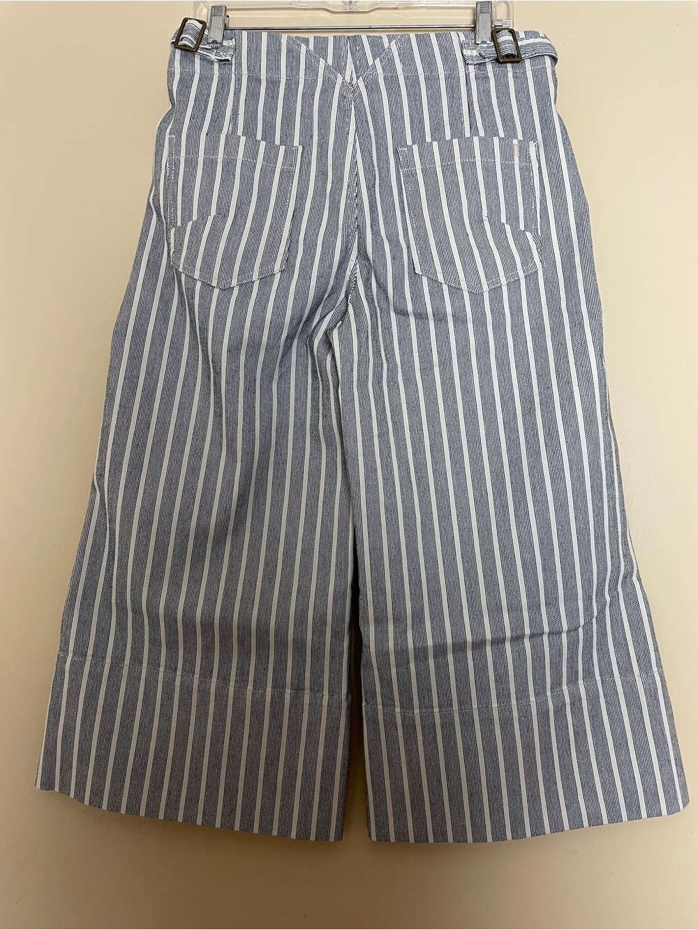 Anthropologie Pilcro Foxglove Flare Pants Women Size 30 Striped Cropped Wide Leg - Picture 4 of 15